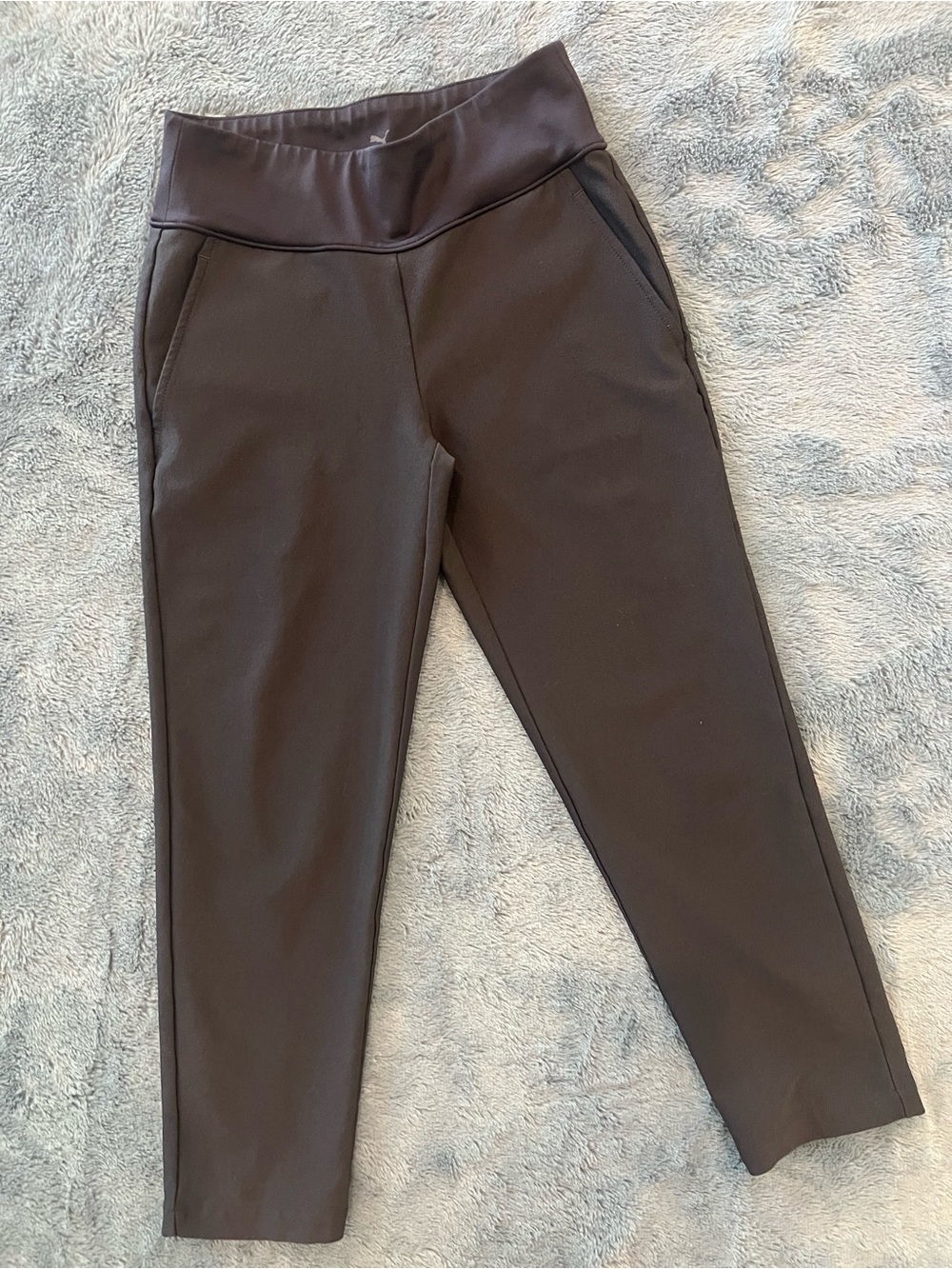 Puma Girl's Black Active Pants with Comfort Waistband